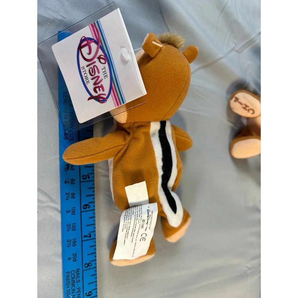 Disney‎ Store Chip and Dale Bean Bag Plush Set Vintage 8 inch New with Tags